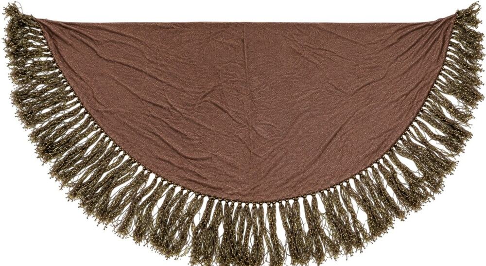 Brown Bronze Metallic Shimmer Fringe Shawl Wrap Women’s One Size
